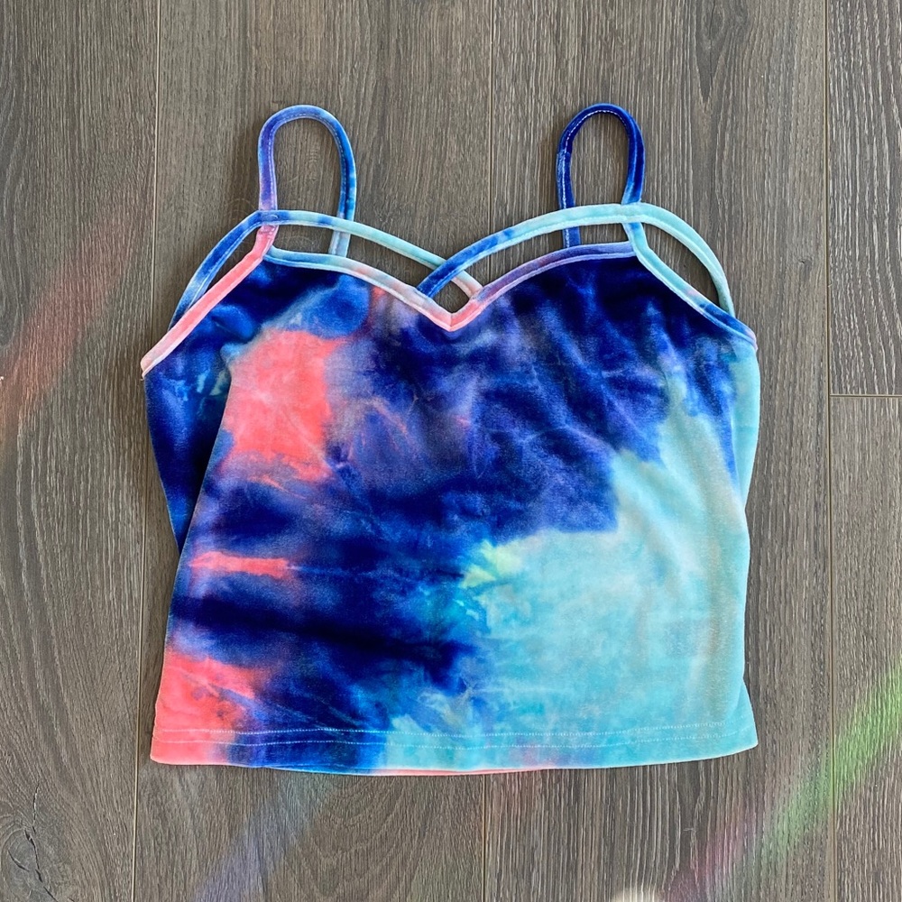 Velvet Cotton Candy Tie Dye Top